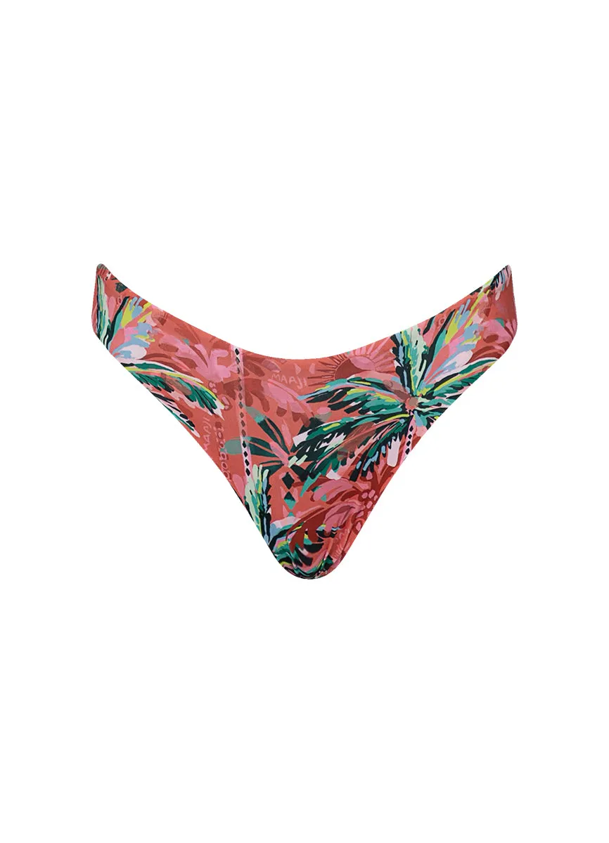 Maaji Flame Palms Sublimity Regular Rise Classic Bikini Bottom Maaji