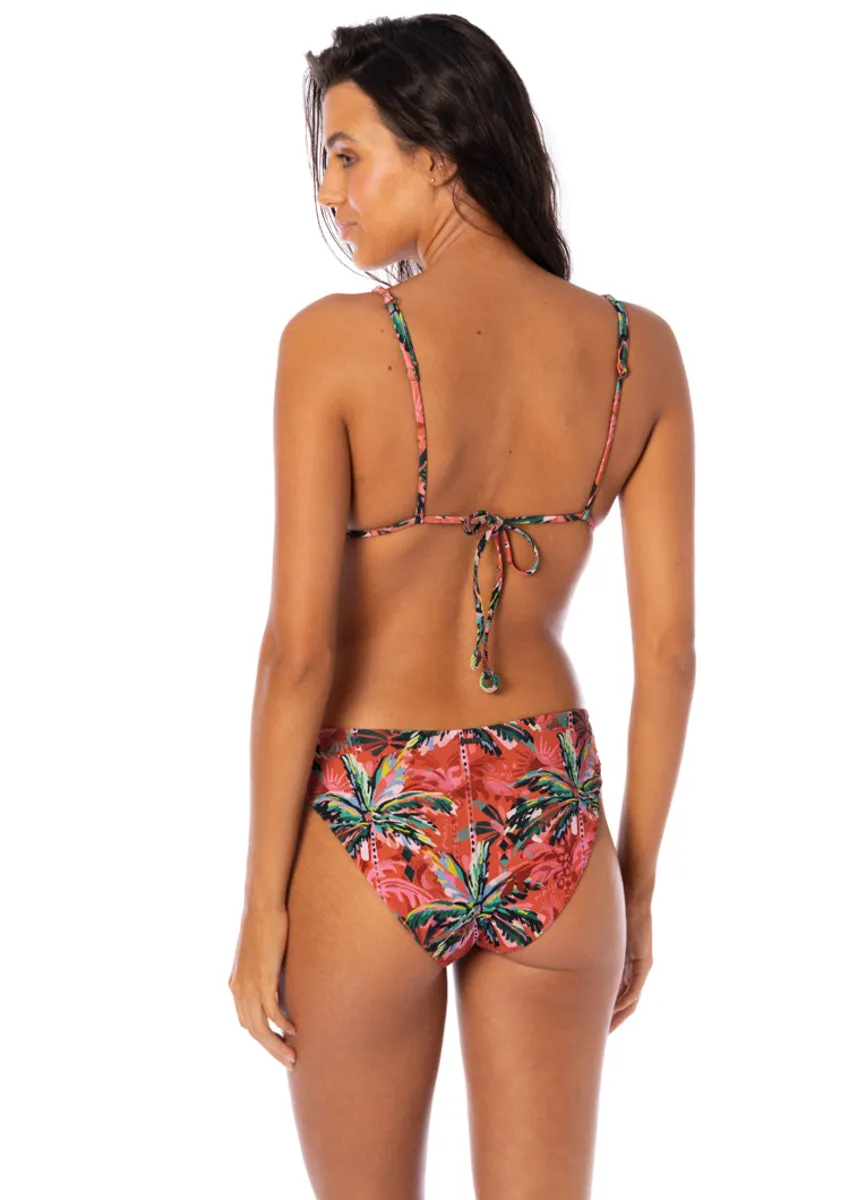 Maaji Flame Palms Sublimity Regular Rise Classic Bikini Bottom Maaji
