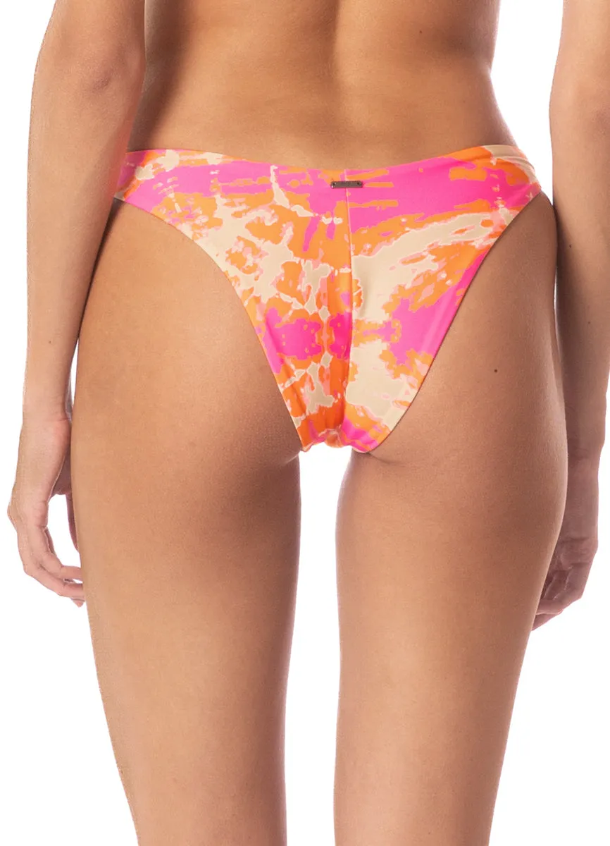 Maaji Flamingo Swirl Splendid Regular Rise Thin Side Bikini Bottom Maaji