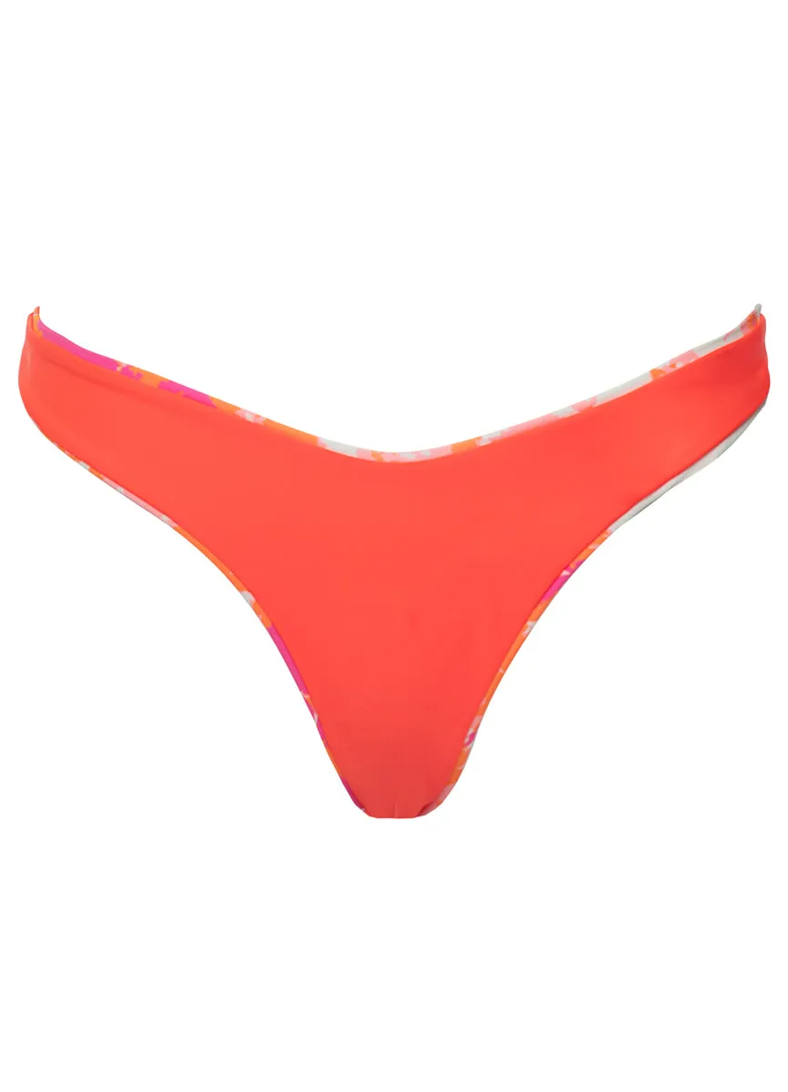 Maaji Flamingo Swirl Splendid Regular Rise Thin Side Bikini Bottom Maaji