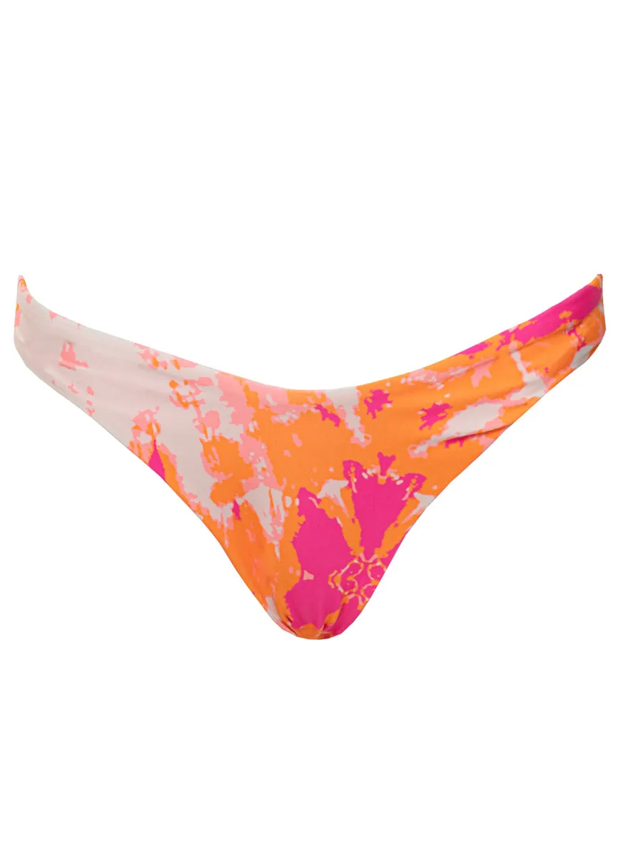 Maaji Flamingo Swirl Splendid Regular Rise Thin Side Bikini Bottom Maaji