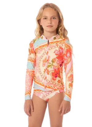 Maaji Floral Groove Cherish Girls Rashguard Set Maaji