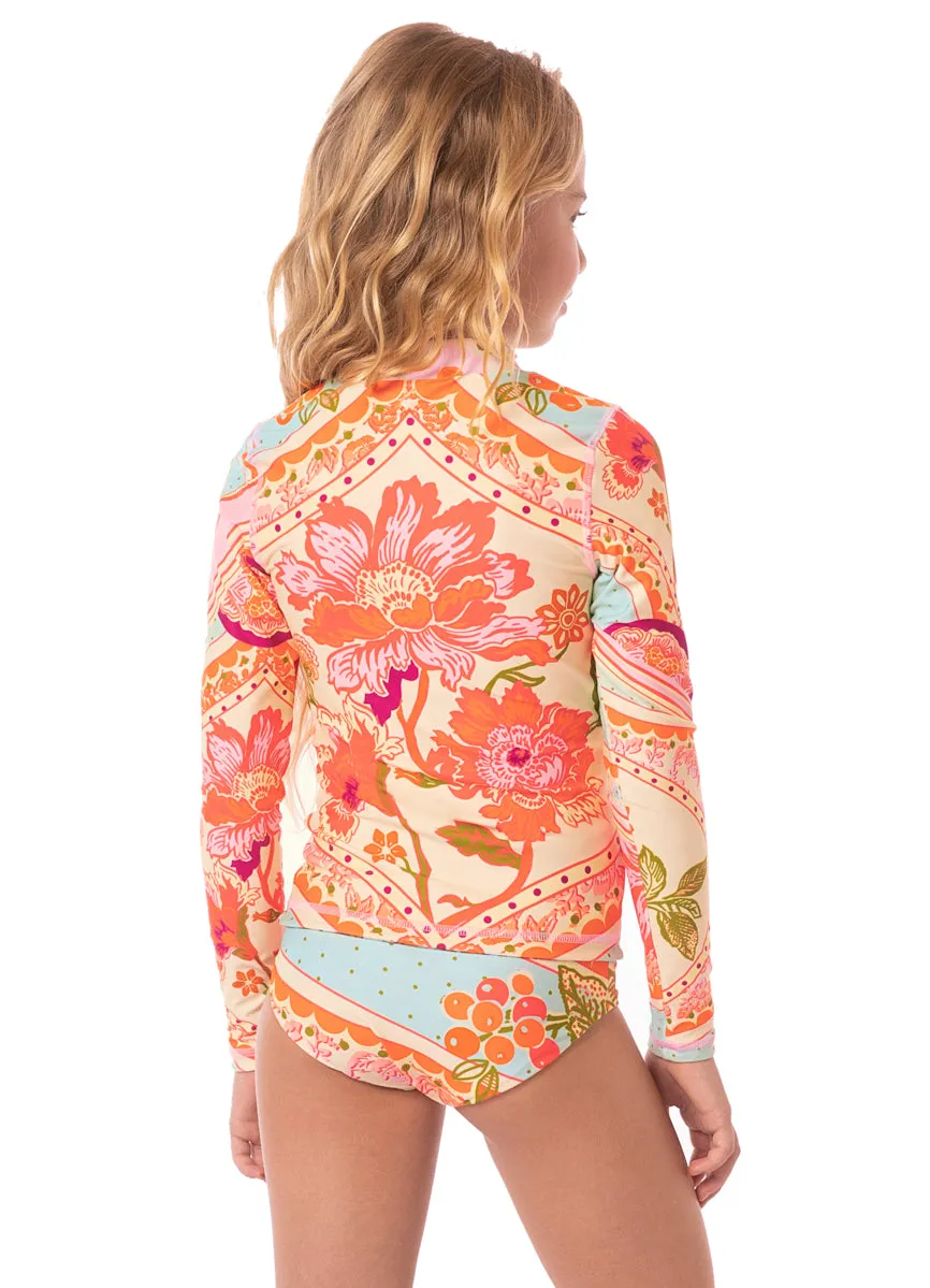 Maaji Floral Groove Cherish Girls Rashguard Set Maaji