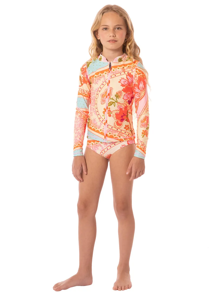 Maaji Floral Groove Cherish Girls Rashguard Set Maaji
