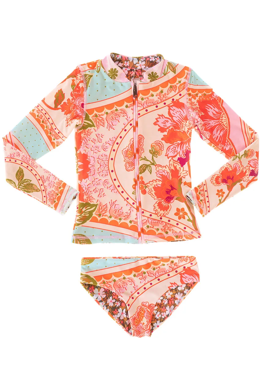 Maaji Floral Groove Cherish Girls Rashguard Set Maaji