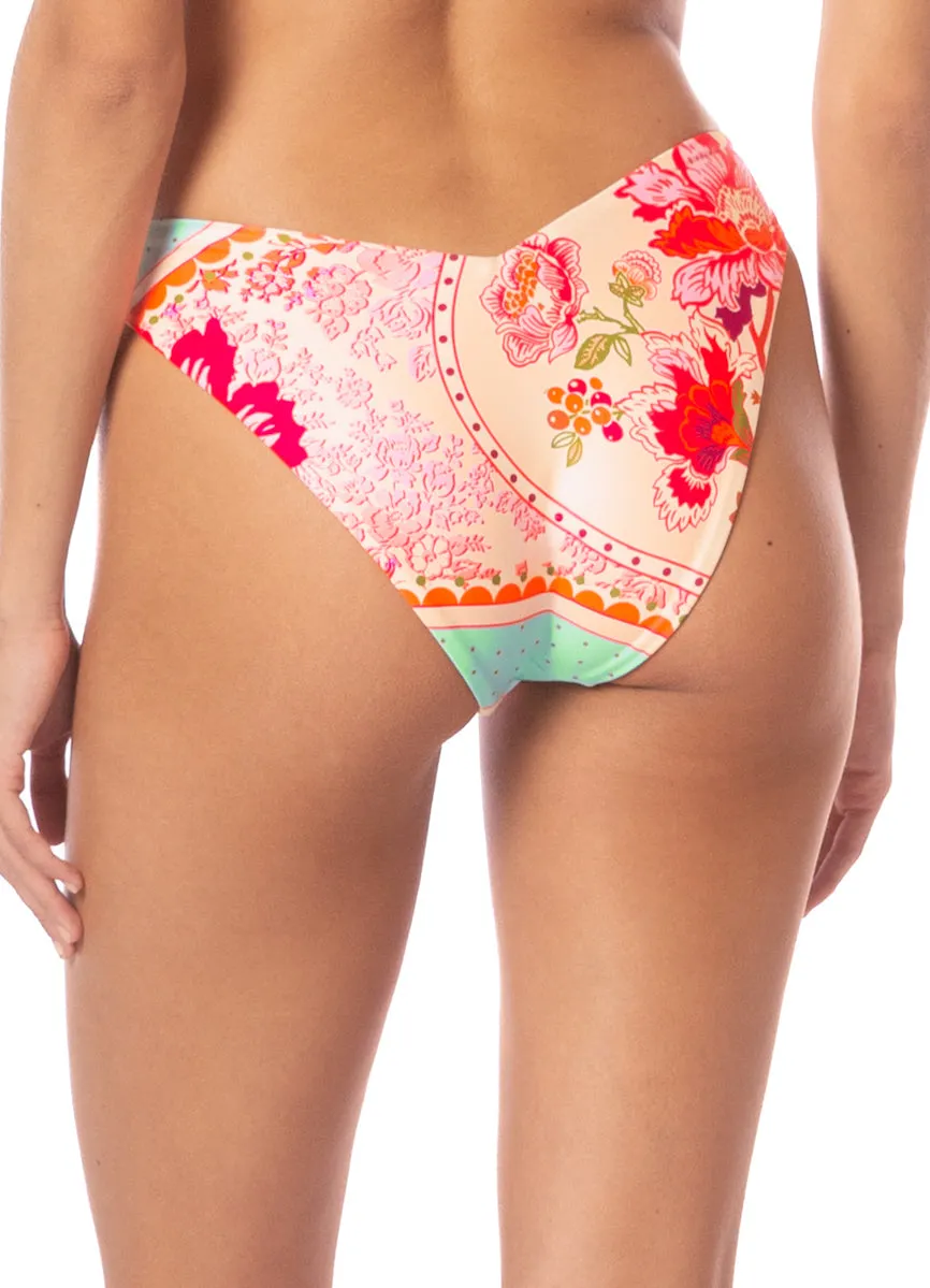 Maaji Floral Groove Valerya Regular Rise Double V Bikini Bottom Maaji