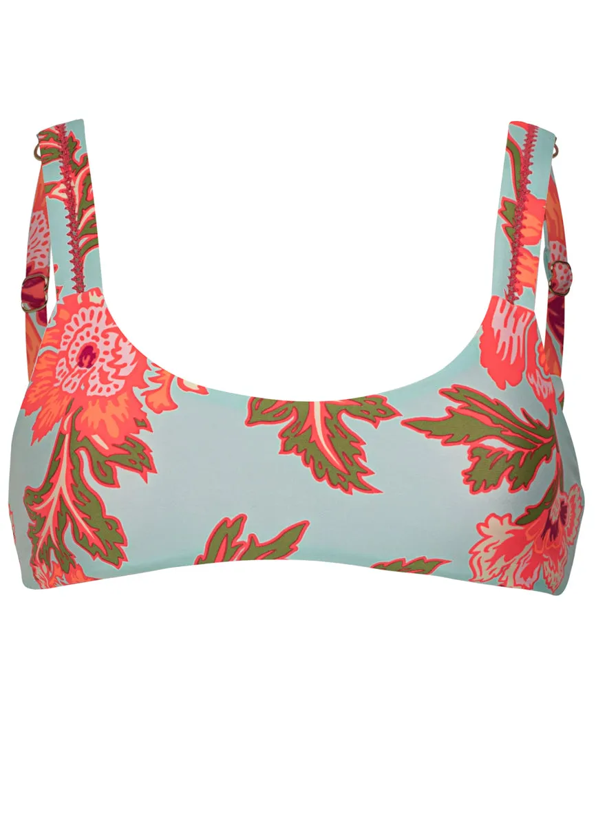 Maaji Floral Sky Nalai Sporty Bralette Bikini Top Maaji