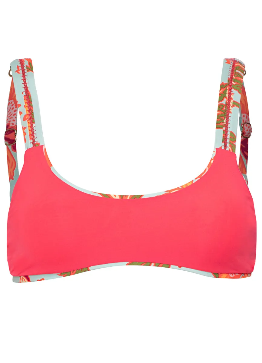 Maaji Floral Sky Nalai Sporty Bralette Bikini Top Maaji