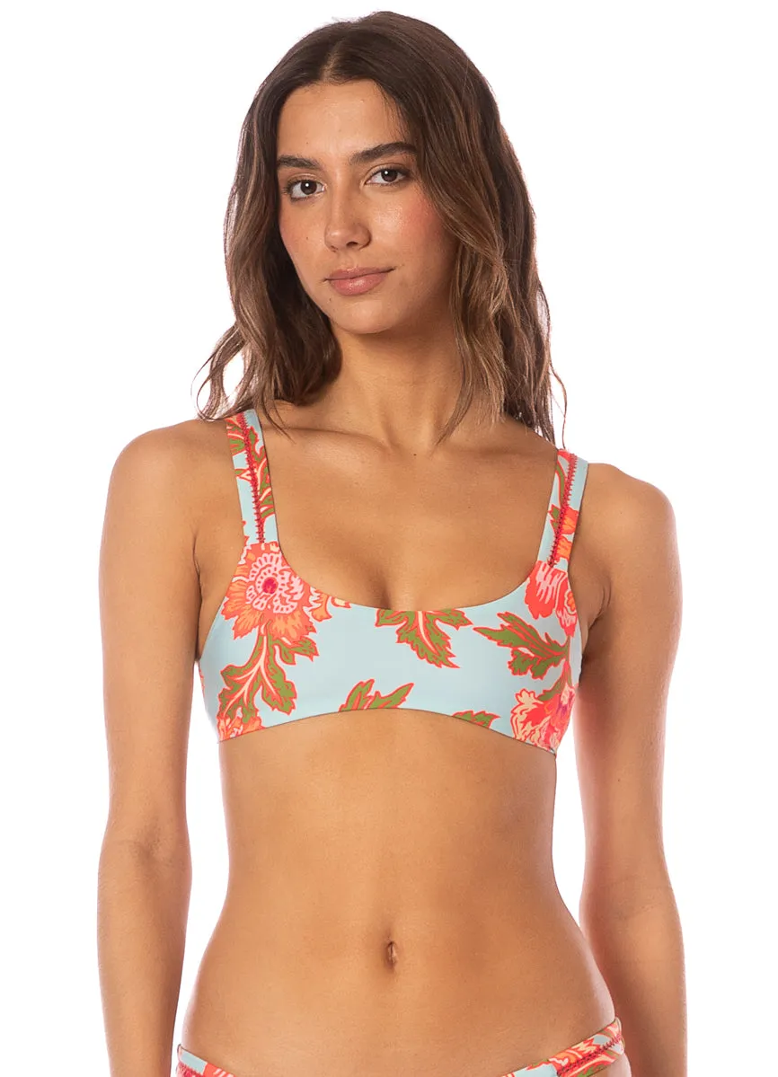 Maaji Floral Sky Nalai Sporty Bralette Bikini Top Maaji
