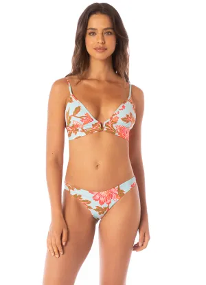 Maaji Floral Sky Paradiso Long Line Triangle Bikini Top Maaji