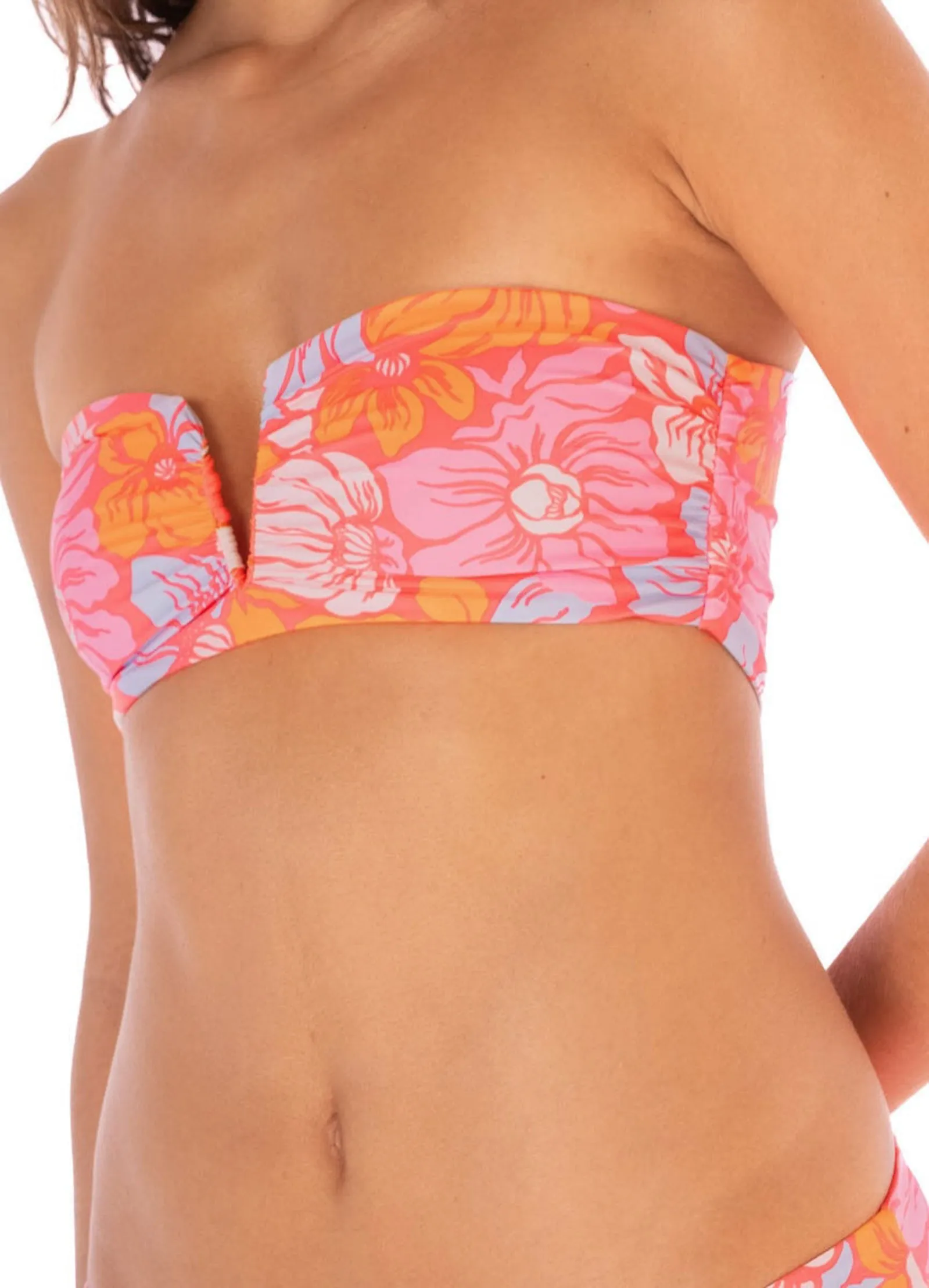 Maaji Flower Scape Flicker Strapless Bandeau Bikini Top Maaji