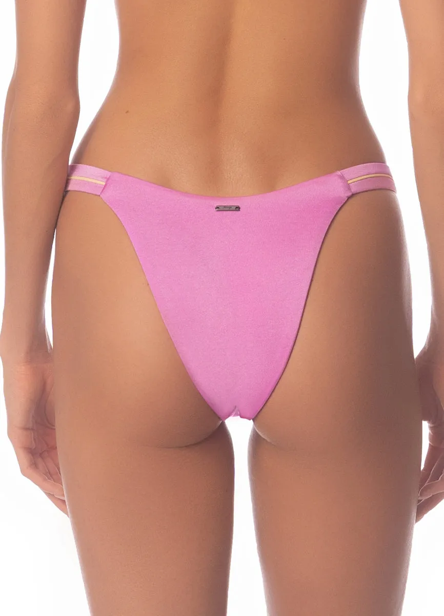 Maaji Fondant Pink Resplendor Regular Rise Thin Side Bikini Bottom Maaji