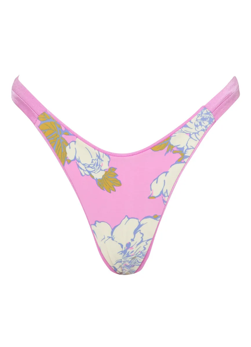 Maaji Fondant Pink Resplendor Regular Rise Thin Side Bikini Bottom Maaji