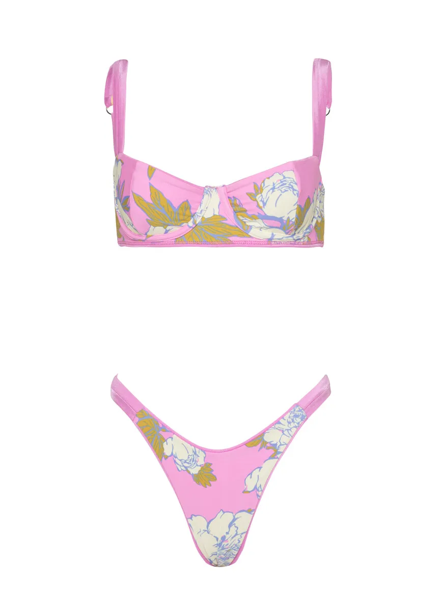 Maaji Fondant Pink Resplendor Regular Rise Thin Side Bikini Bottom Maaji