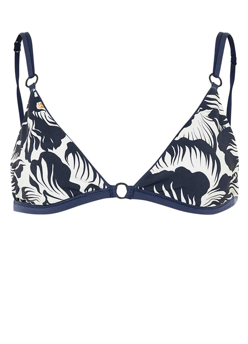 Maaji French Navy Amy Fixed Triangle Bikini Top Maaji