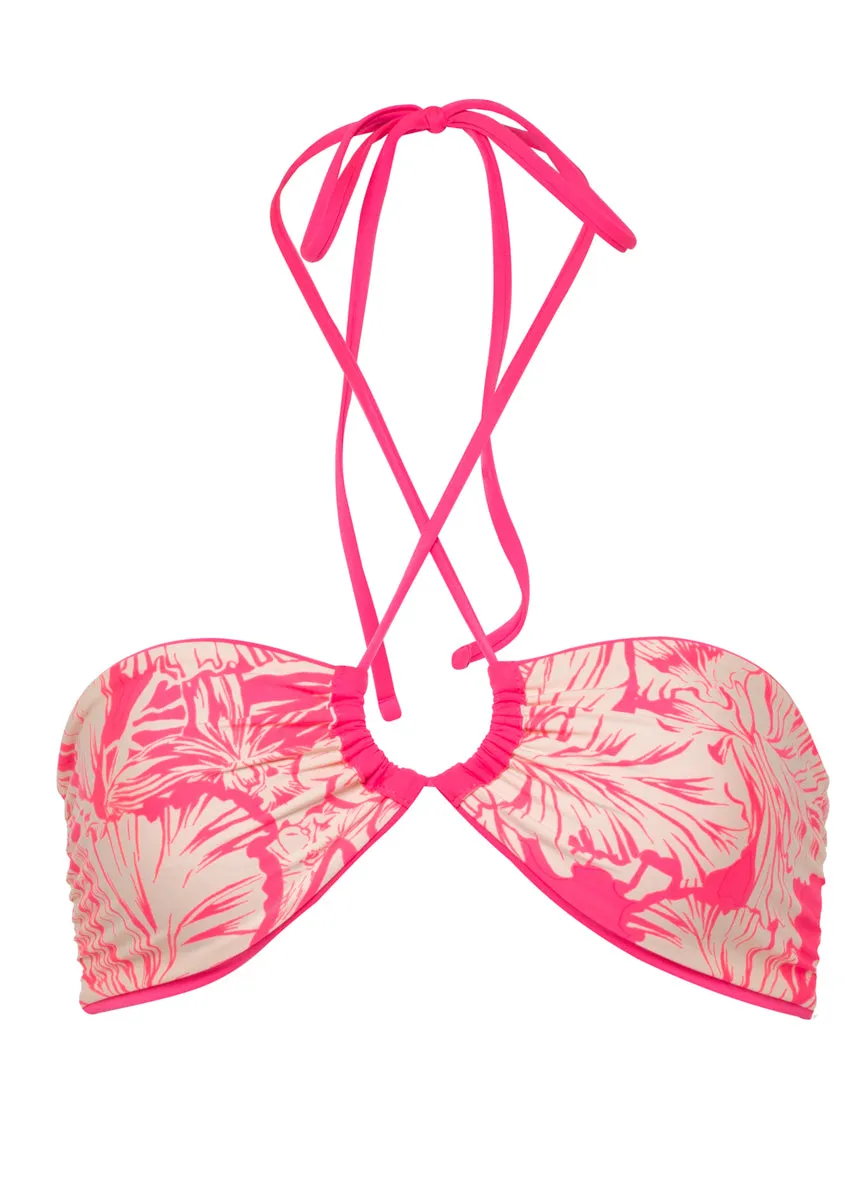 Maaji Fucshia Brilliant Strapless Bandeau Bikini Top Maaji