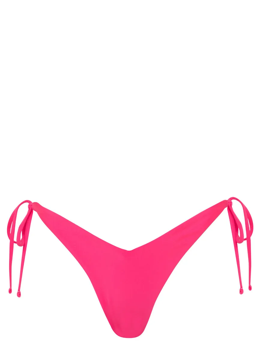 Maaji Fucshia Sunseeker Regular Rise Tie Side Bikini Bottom Maaji