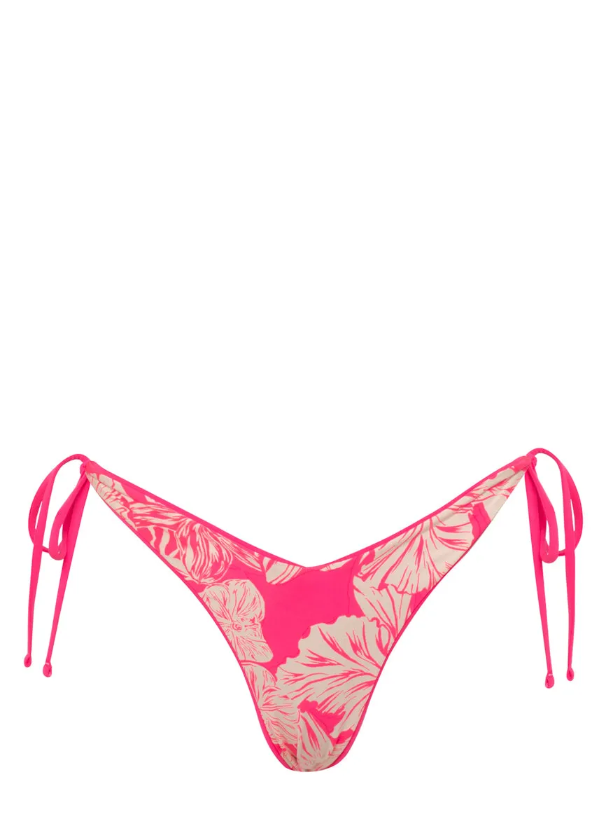 Maaji Fucshia Sunseeker Regular Rise Tie Side Bikini Bottom Maaji