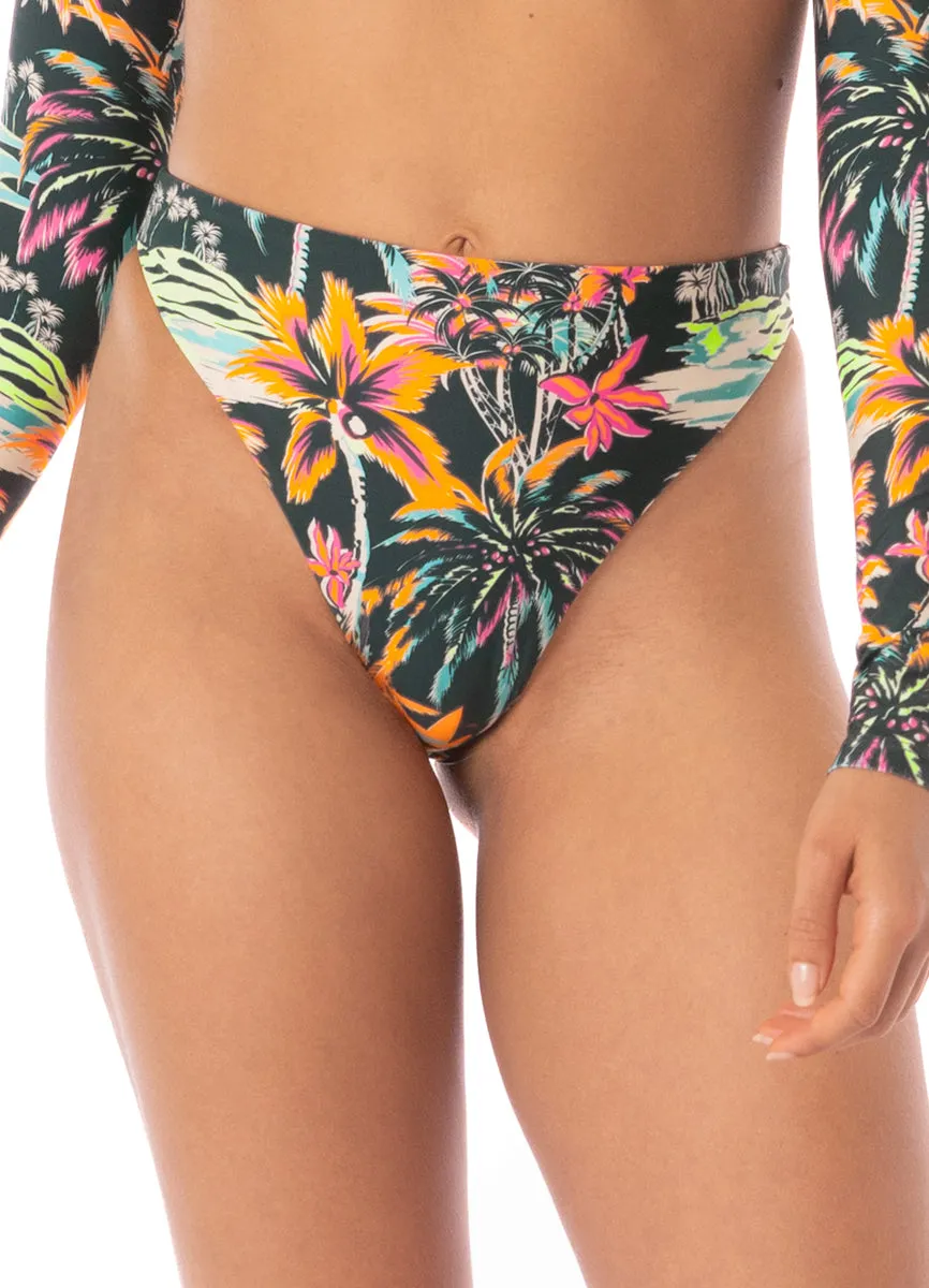 Maaji Funky Fiesta Delphi High Rise Thin Side Bikini Bottom Maaji