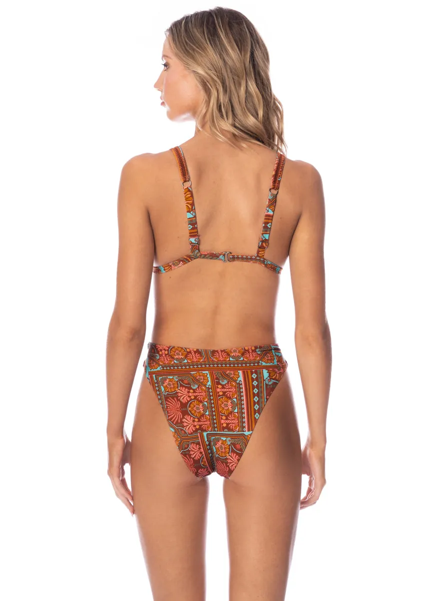 Maaji Garden Engraving Amia Fixed Triangle Bikini Top Maaji