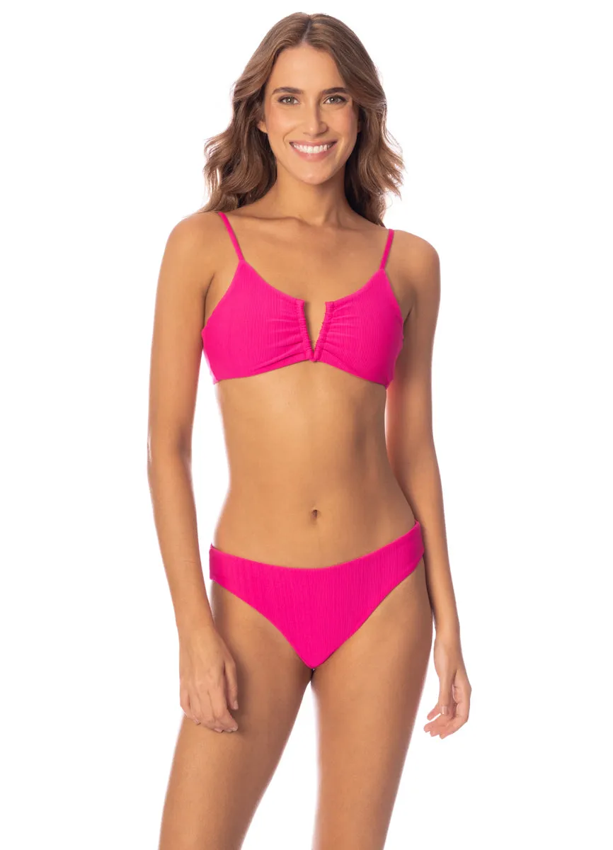 Maaji Hot Magenta Adhara V Wire Bralette Bikini Top Maaji