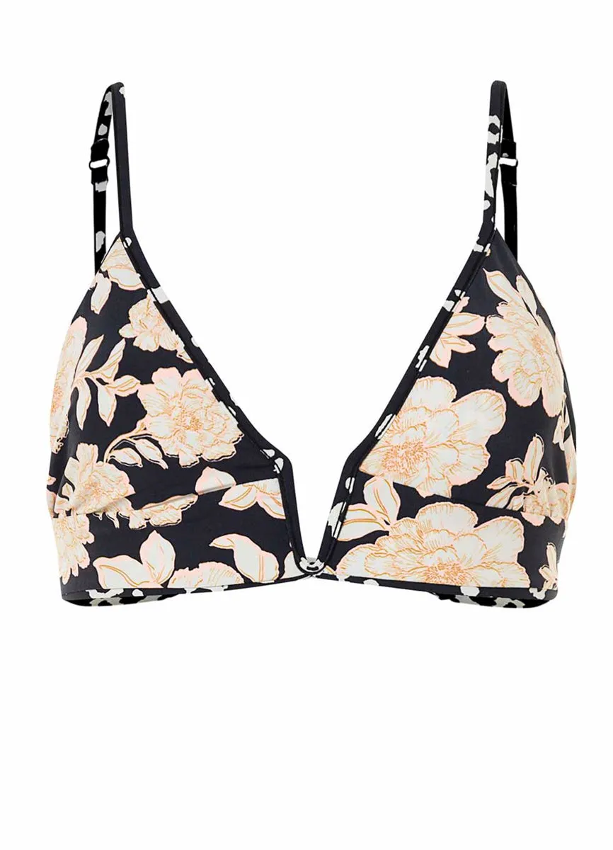 Maaji Ink Cheeta Parade Long Line Triangle Bikini Top Maaji