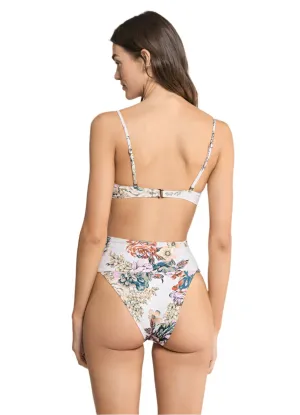 Maaji Jacobean Babylon High Rise/High Leg Bikini Bottom Maaji