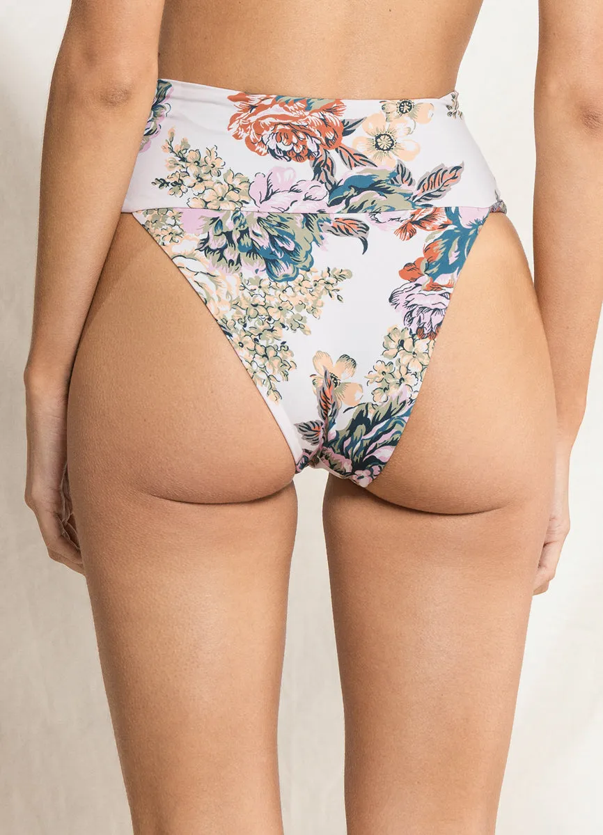 Maaji Jacobean Babylon High Rise/High Leg Bikini Bottom Maaji