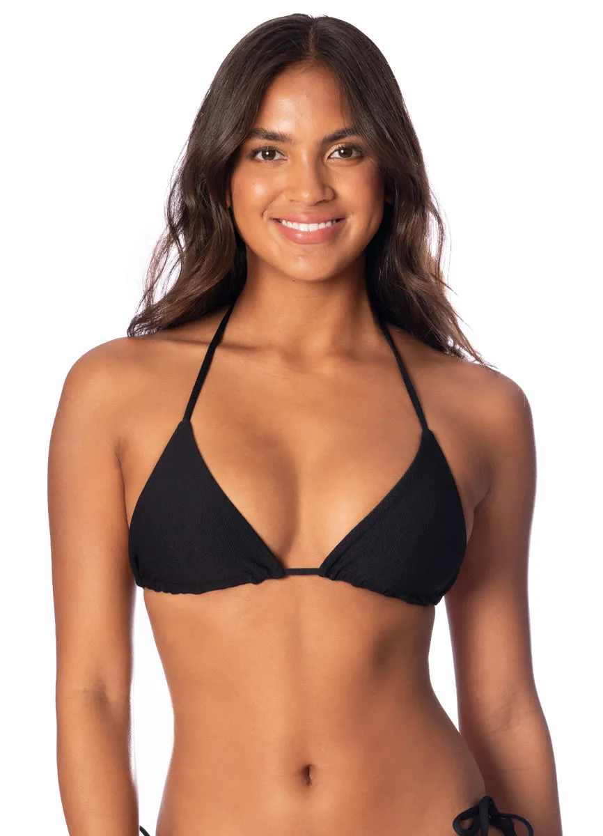 Maaji Jade Black Balmy Sliding Triangle Bikini Top Maaji