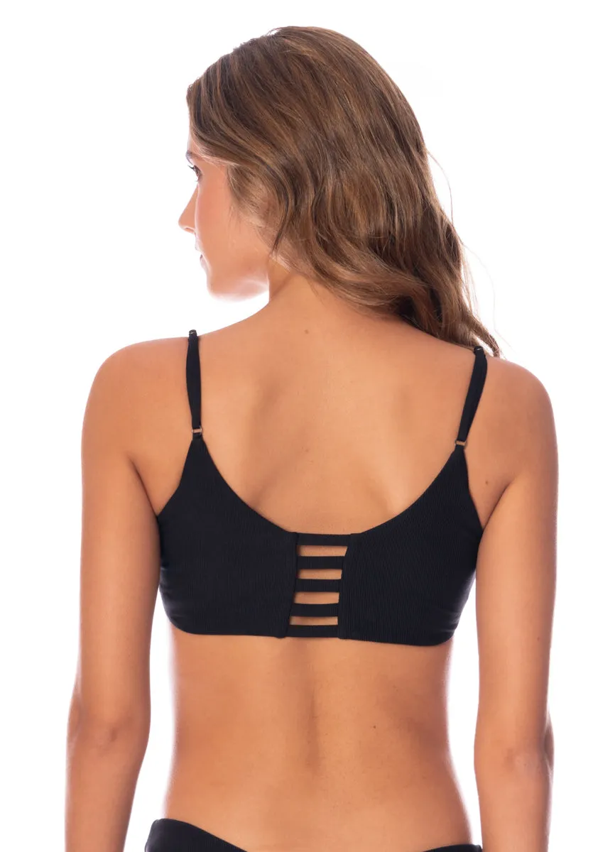 Maaji Jade Black Praia Classic Bralette Bikini Top Maaji