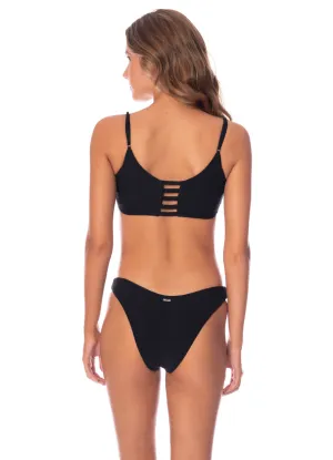 Maaji Jade Black Splendour Regular Rise Thin Side Bikini Bottom Maaji