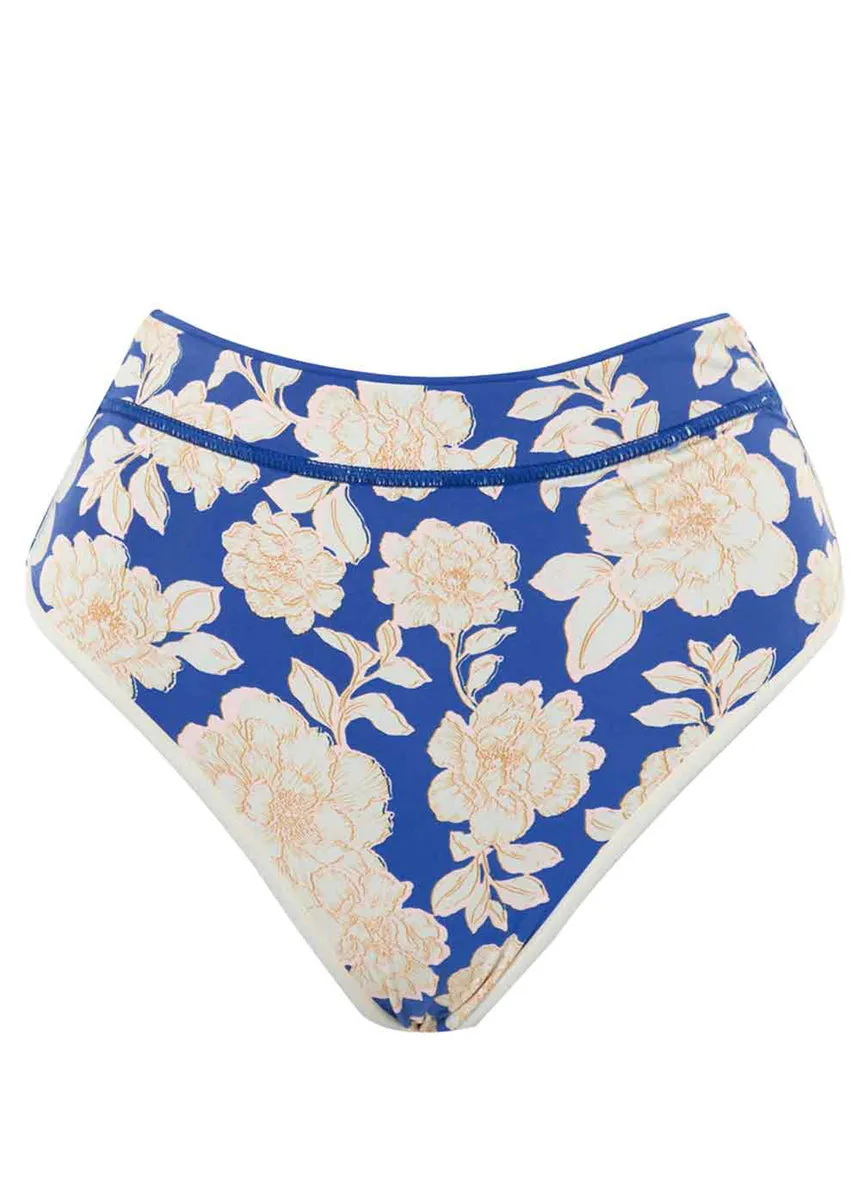 Maaji Lapis Blue Giulia High Rise Bikini Bottom Maaji