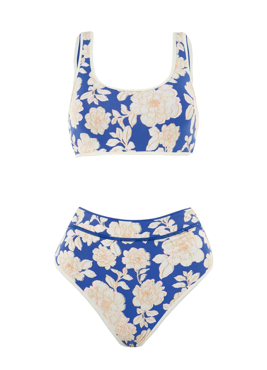Maaji Lapis Blue Giulia High Rise Bikini Bottom Maaji