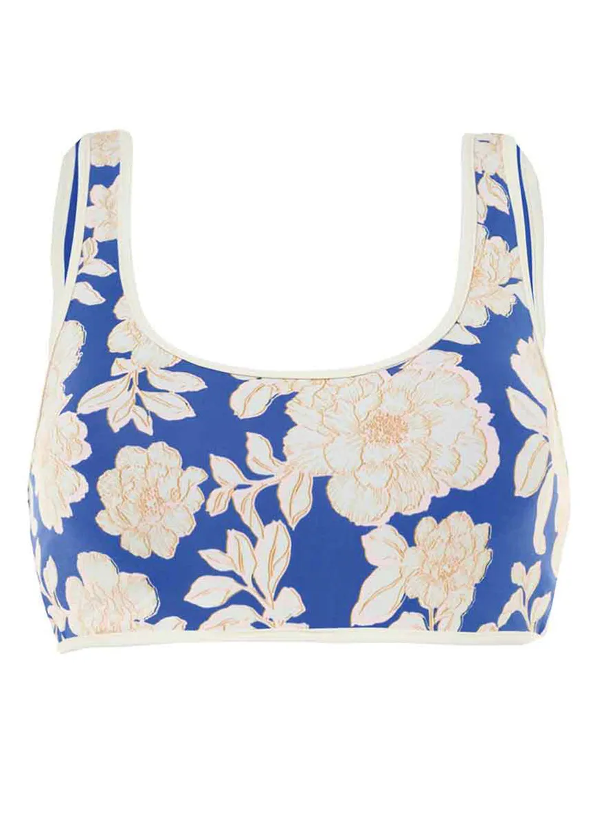 Maaji Lapis Blue Jilly Sporty Bralette Bikini Top Maaji