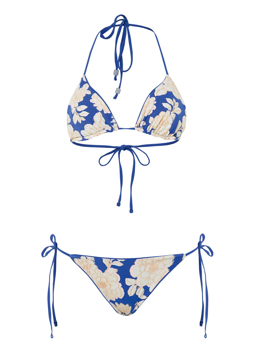 Maaji Lapis Blue Sunning Tie Side Bikini Bottom Maaji