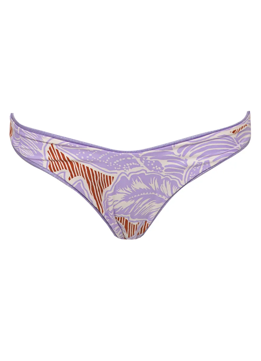 Maaji Lavander Wisteria Splendour Regular Rise Thin Side Bikini Bottom Maaji
