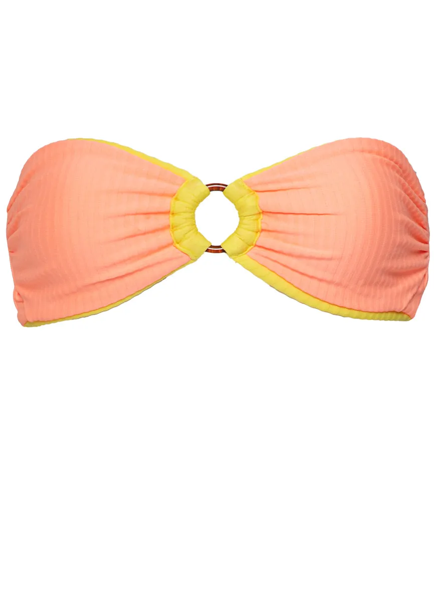Maaji Lemon Margarita Jill Ring Bandeau Bikini Top Maaji