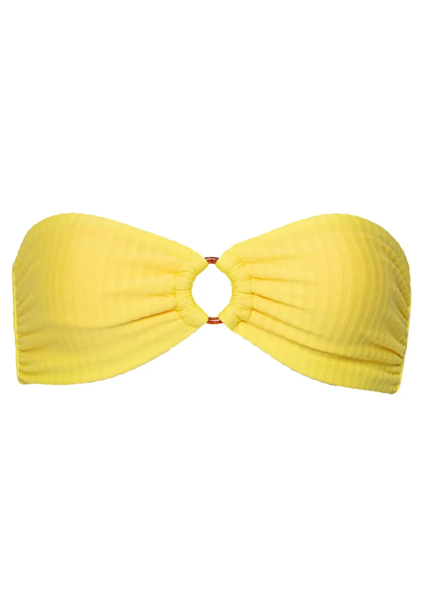 Maaji Lemon Margarita Jill Ring Bandeau Bikini Top Maaji