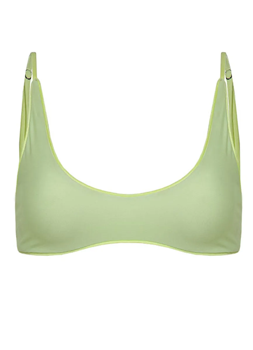 Maaji Lemonade Green Blush Classic Bralette Bikini Top Maaji