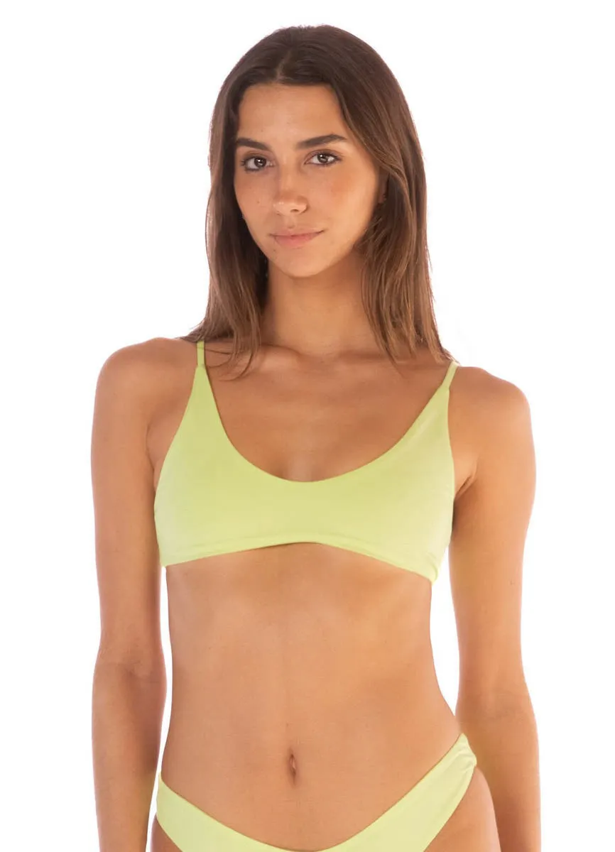 Maaji Lemonade Green Blush Classic Bralette Bikini Top Maaji