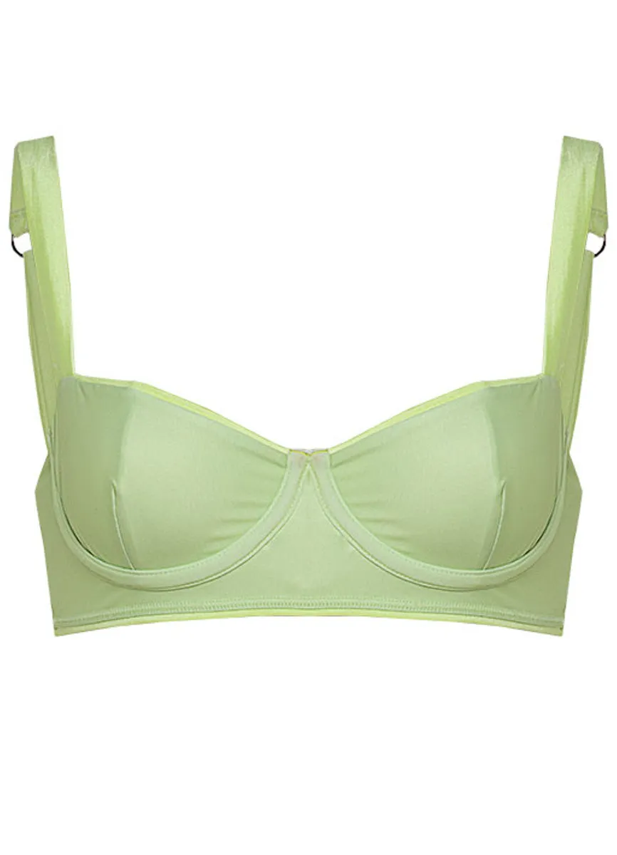 Maaji Lemonade Green Serendipity Underwire Bikini Top Maaji