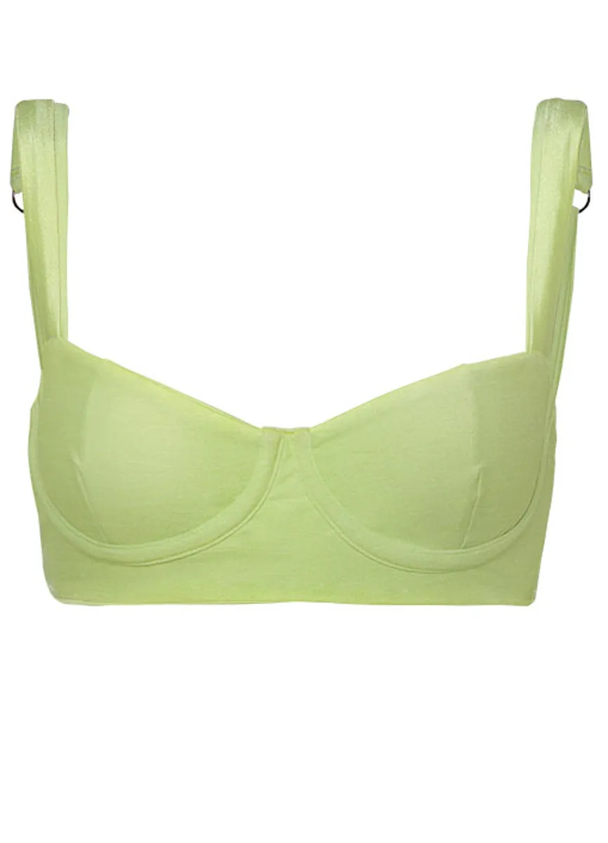 Maaji Lemonade Green Serendipity Underwire Bikini Top Maaji