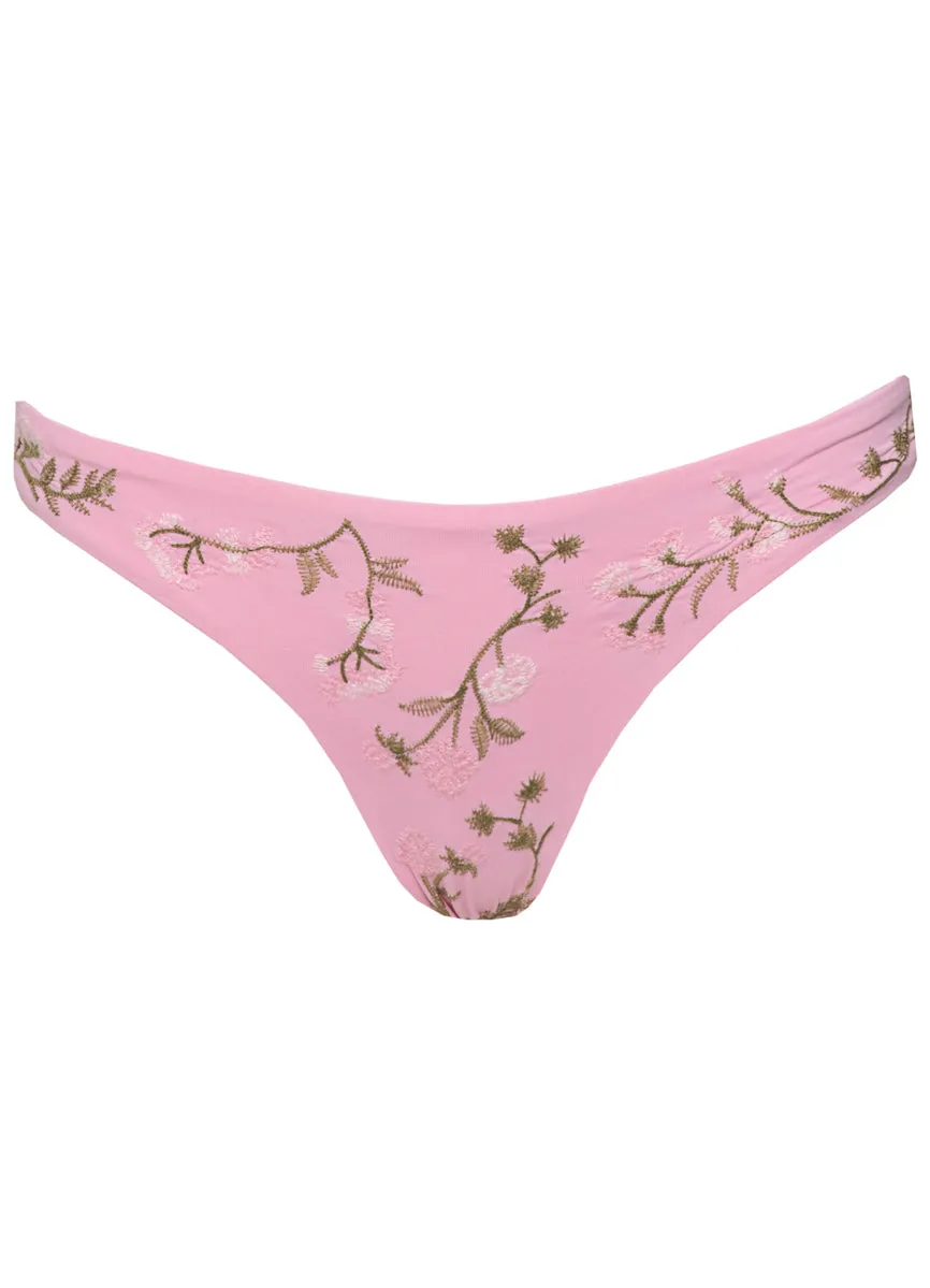 Maaji Light Garden Flirt Low Rise Thin Side Bikini Bottom Maaji