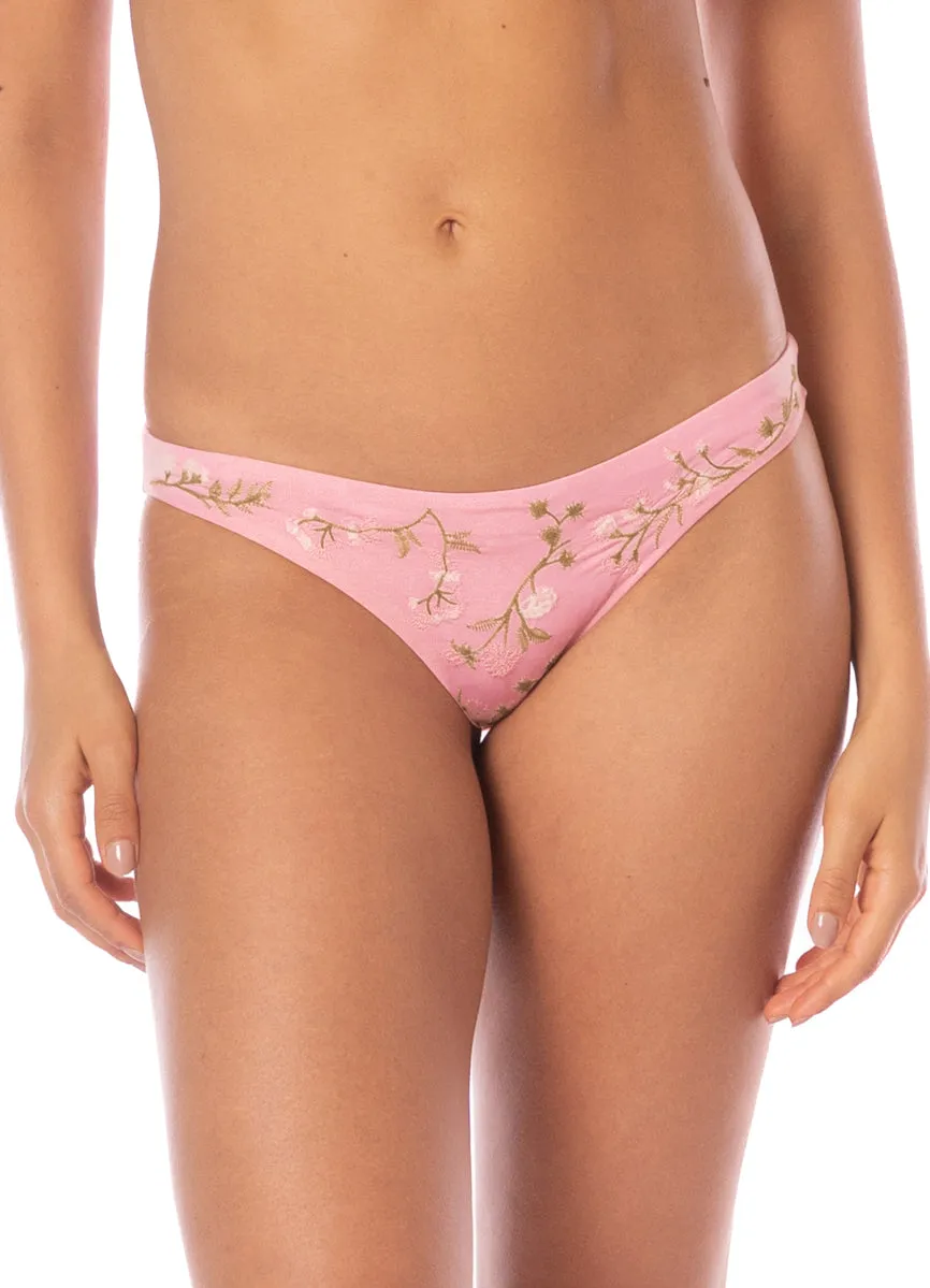 Maaji Light Garden Flirt Low Rise Thin Side Bikini Bottom Maaji