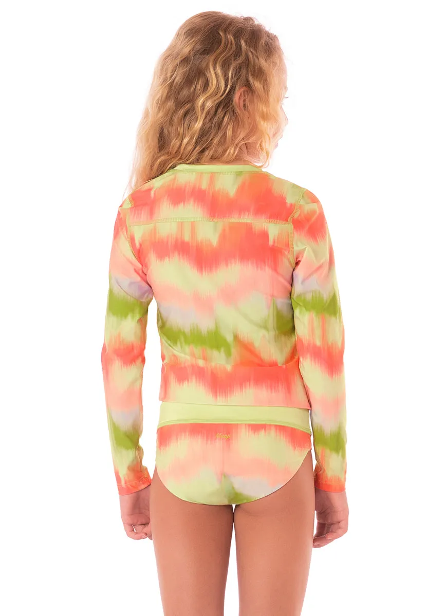 Maaji Lime Ombr Odyssey Rashguard Set Girls Maaji