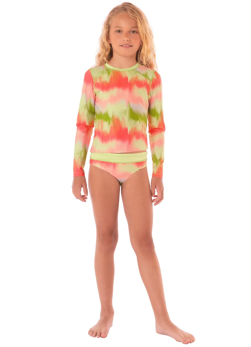 Maaji Lime Ombr Odyssey Rashguard Set Girls Maaji