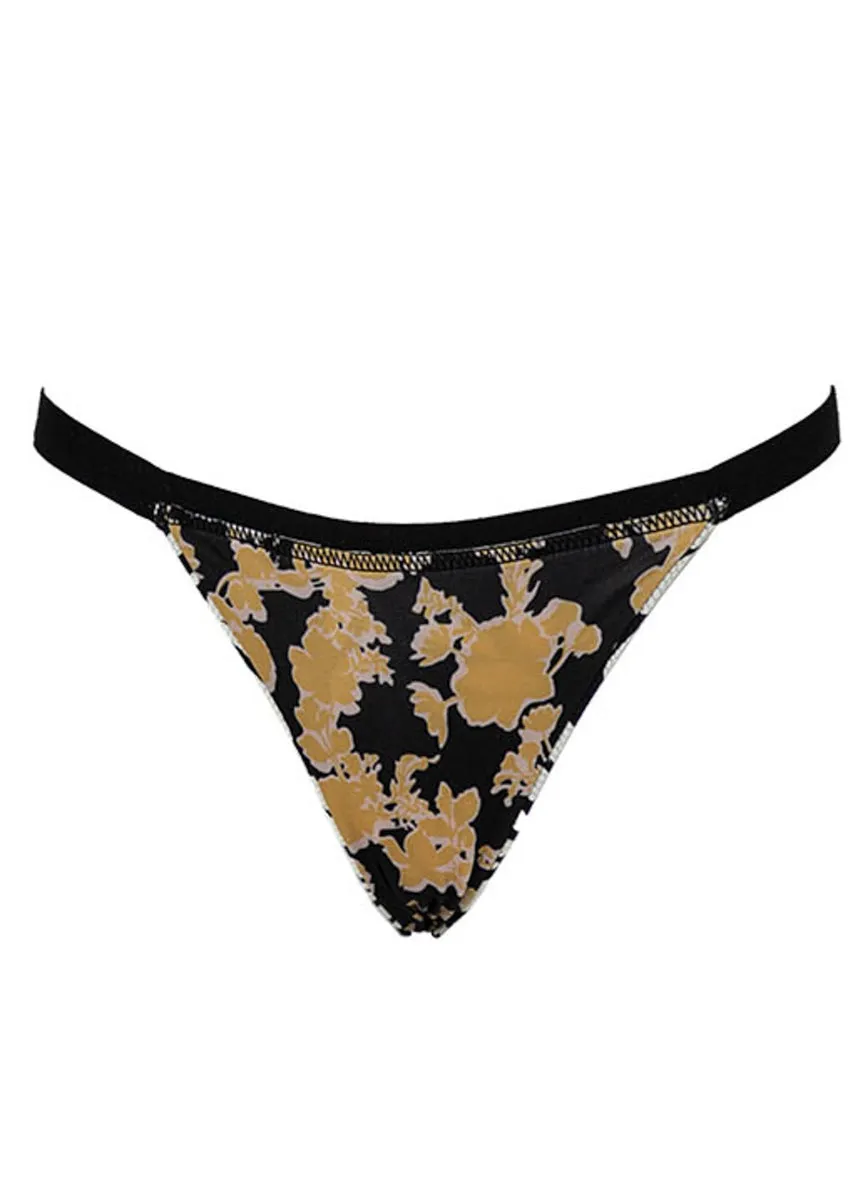 Maaji Lush Feather Noah Regular Rise Single Strap Bikini Bottom Maaji