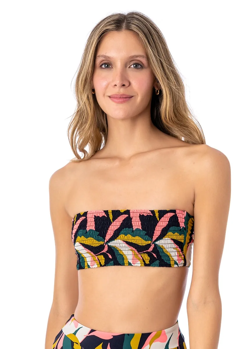 Maaji Lush Leaves Artemis Strapless Bandeau Bikini Top Maaji