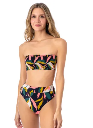 Maaji Lush Leaves Artemis Strapless Bandeau Bikini Top Maaji