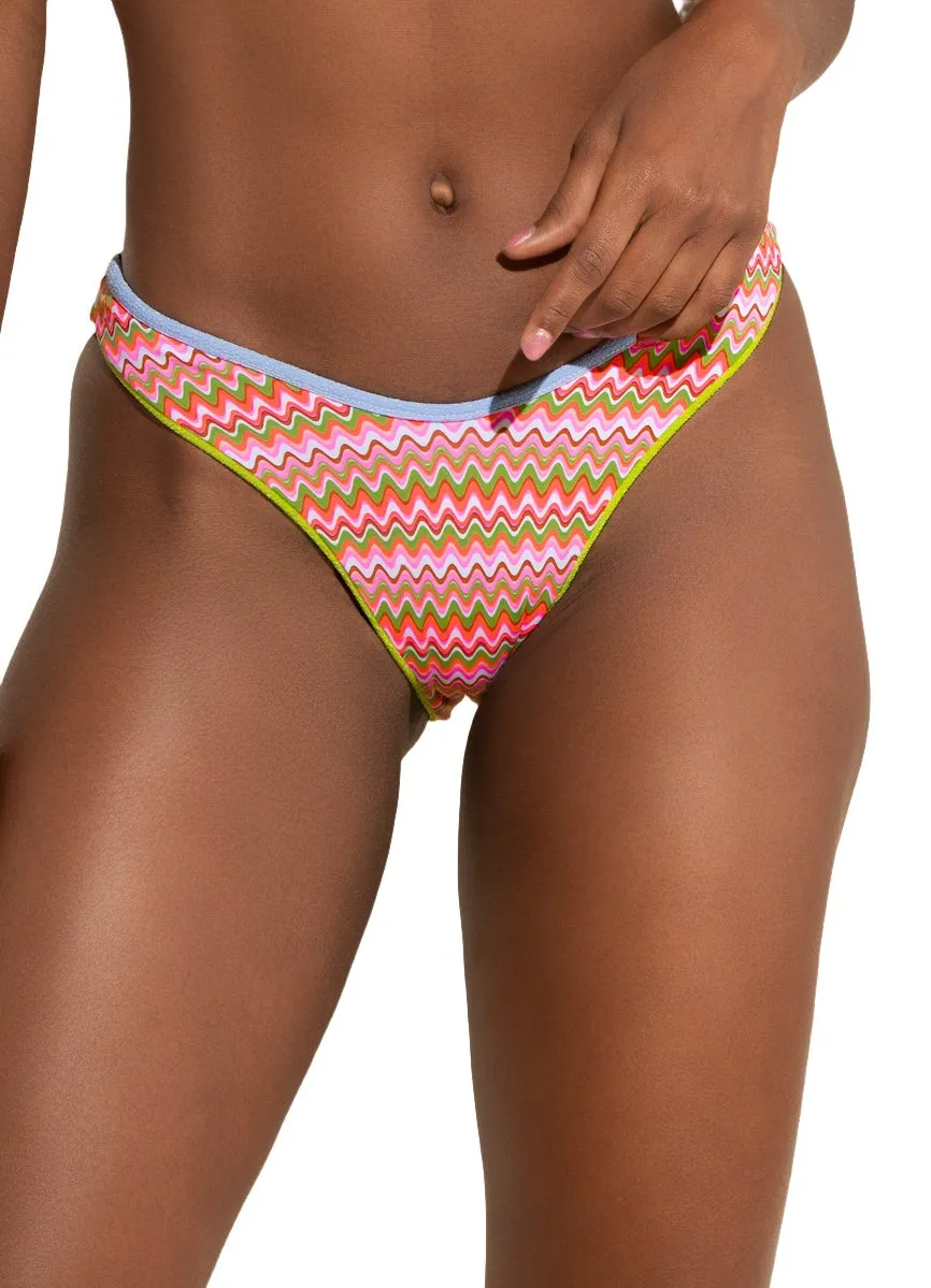 Maaji Mellow Green Loren High Leg Bikini Bottom Maaji